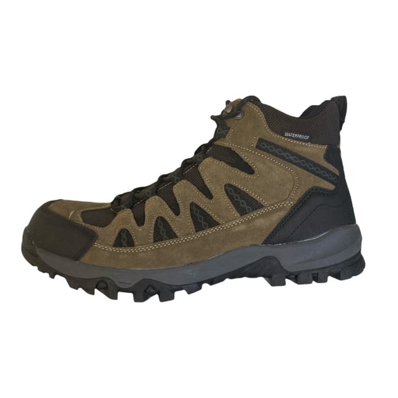 Eddie Bauer Men's Waterproof Ridgeline Leather Hiking Boot (Brown, 10)