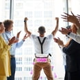 thumbnail image 7 of 6 Sets Funny Waist Ping Pong Party Game Kit, Interactive Shake Ball Toss Game with Purple Balls and Adjustable Belts, Adult Party Games for Wedding Bridal Shower Birthday and Team Building Events, 7 of 7