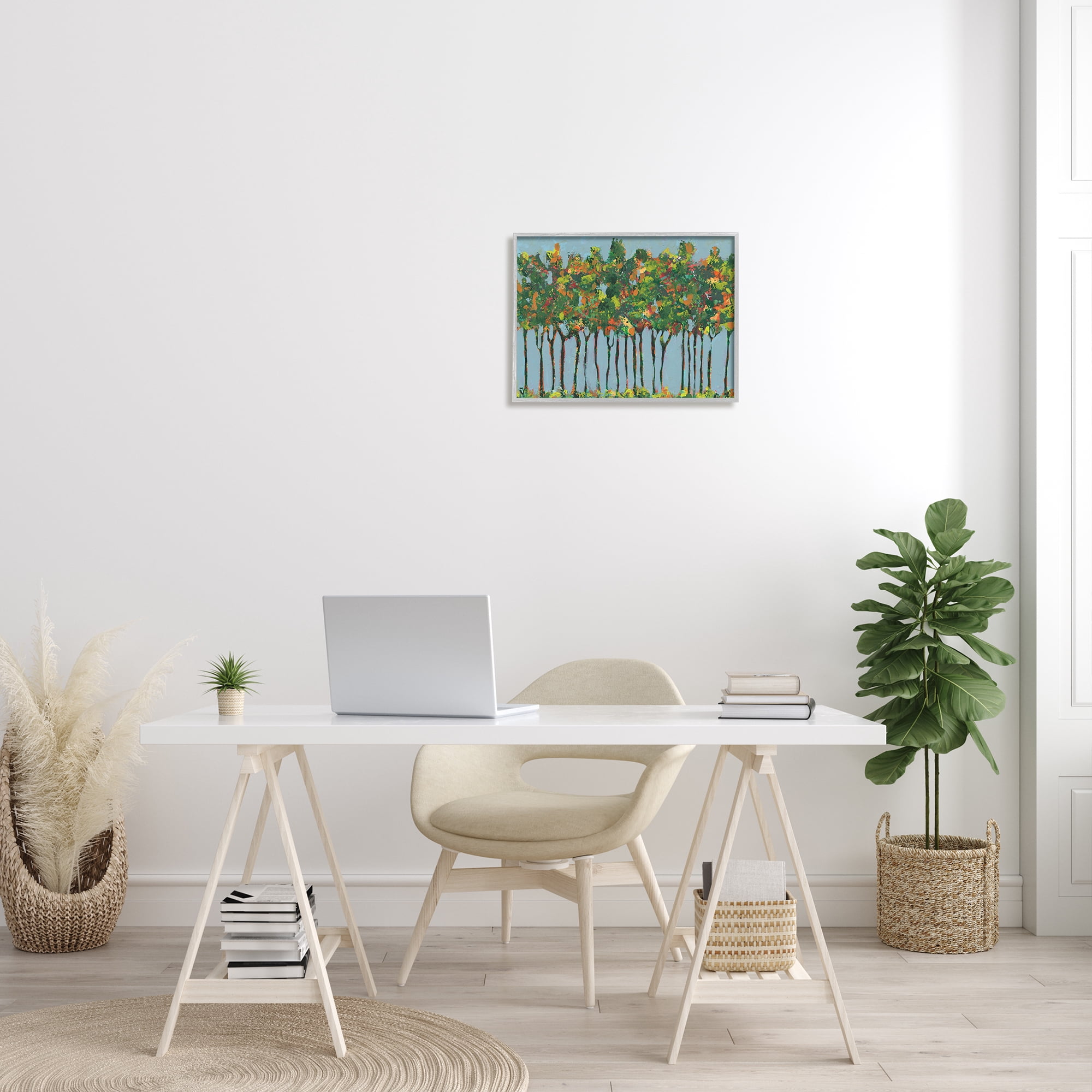 Stupell Industries Abstract Trees Seasonal Transition Leaves Blue Sky, 16 x 20, Designed by Regina Moore