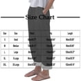 thumbnail image 3 of Cotton Linen Pants for Women Summer Drawstring Waisted Loose Linen Wide Leg Pants Womens Casual Solid Lightweight Breathable Comfy Beach Vacation Pant, 3 of 6