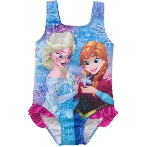 Frozen One-Piece Ruffle Swimsuit (Baby Girls & Toddler Girls) - Walmart.com