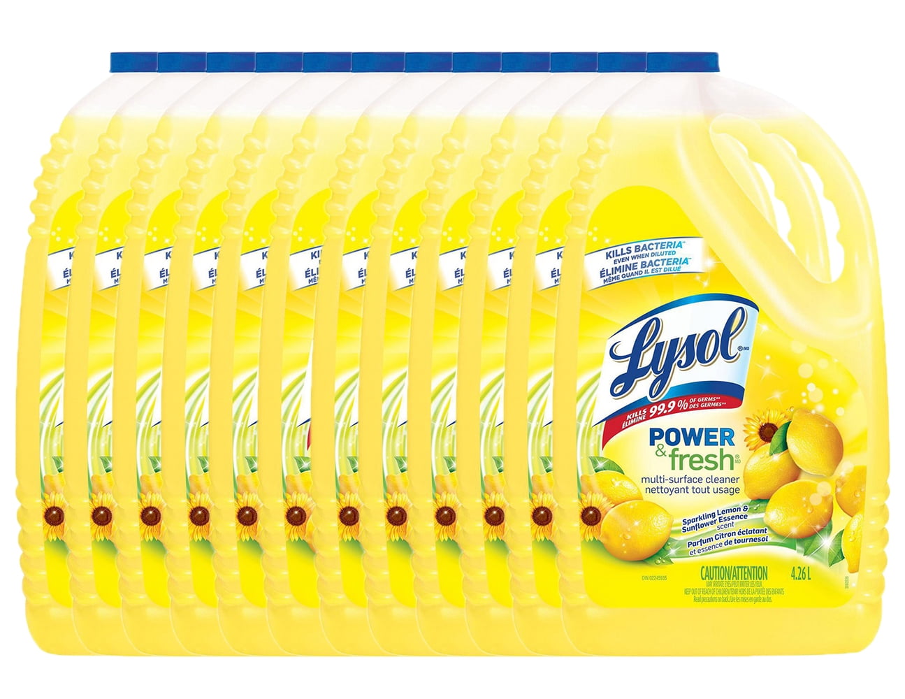 Lysol All Purpose Cleaner Refill, Lemon, Mega Value 4.26 Litre (12 pack