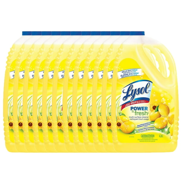 Lysol All Purpose Cleaner Refill, Lemon, Mega Value 4.26 Litre (12 pack