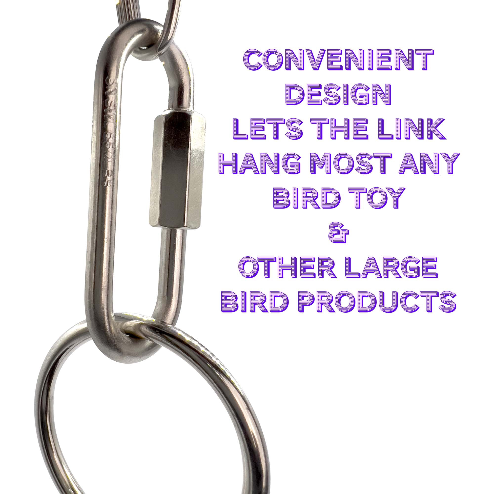 7008 Pk10 Nickel Plated 2.5 Inch Wide Mouth Toy Quick Link Mandarin Bird Toys by M&M