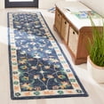 thumbnail image 2 of SAFAVIEH Micro-Loop Lavina Medallion Runner Rug, Blue/Ivory, 2'3" x 9', 2 of 8