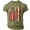 Army Green, variant on American Flag Shirts for Men Vintage American Flag Graphic Shirt Casual Short Sleeve Memorial Day Shirts Gray S
