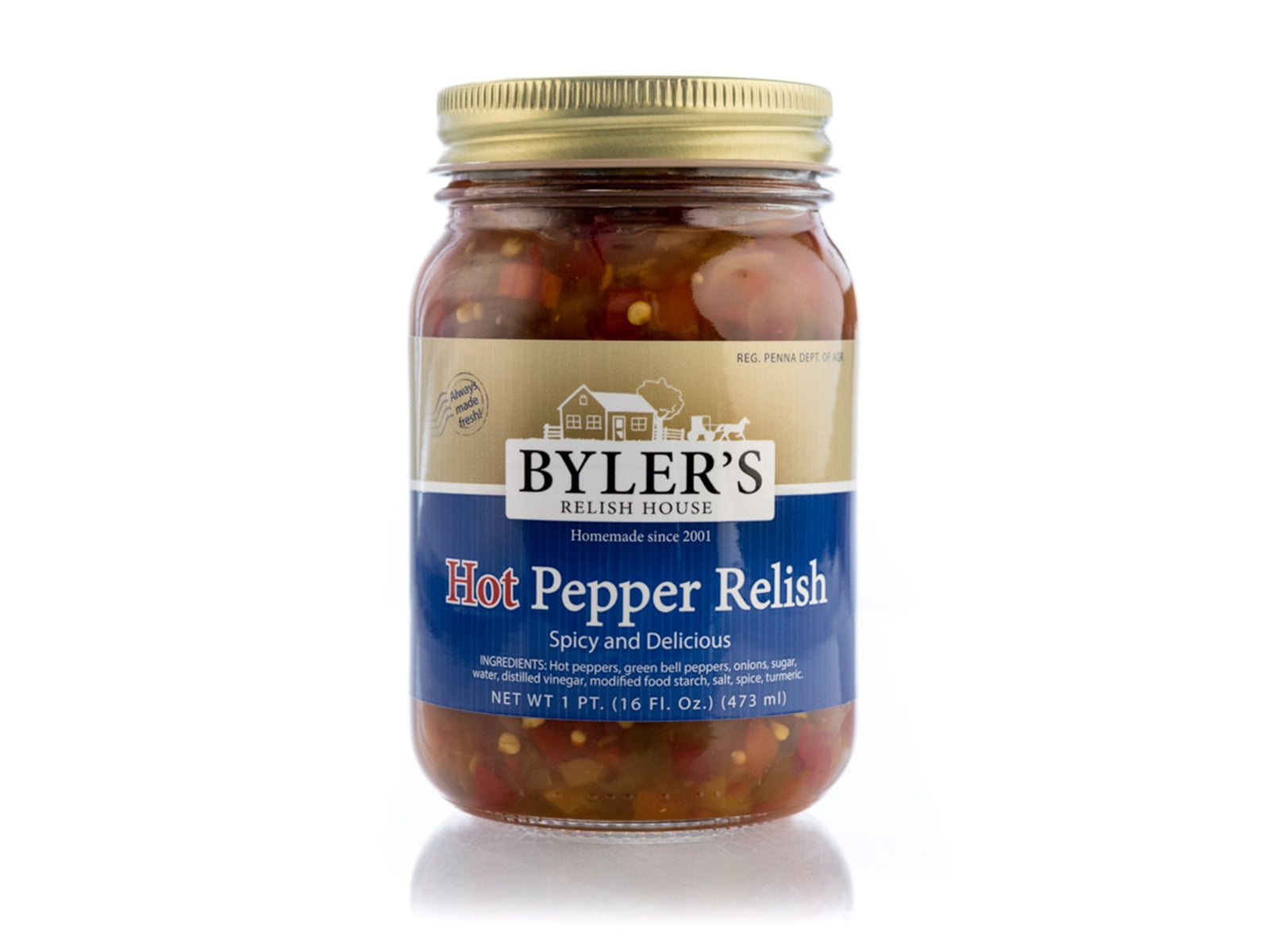 Byler's Relish House Hot Pepper Relish, 2Pack 16 fl. oz. Jars
