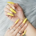 thumbnail image 3 of MINKUROW 24pcs Long Press on Nails Coffin Fake Nails for Girls Glossy False Nails with Butterfly Designs Blue and Clear Acrylic Nails Press On for Women (Blue), 3 of 6