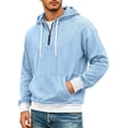 thumbnail image 6 of Frnrwgo Mens Hoodie Textured Knit Long Sleeve Loose Fit Casual Outdoor Top with Pockets, 6 of 6