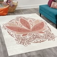 thumbnail image 2 of Lotus Decorative Rug, Flower Bloom Ornaments Exotic Petals Oriental Traditional Boho Design, Quality Carpet for Bedroom Dorm and Living Room, 6 Sizes, Dark Fuchsia, by Ambesonne, 2 of 4