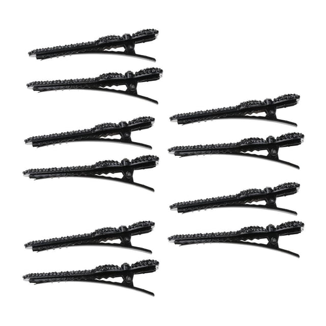 10 piezas de accesorios de estilo pasador de pinza de pelo de acrílico de de imitación negro se describe Macarena clip de pelo de acrílico mujeres niñas