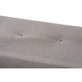 thumbnail image 4 of Baxton Studio Caramay Modern and Contemporary Grey Fabric Upholstered Walnut Brown Finished Wood Bench, 4 of 7