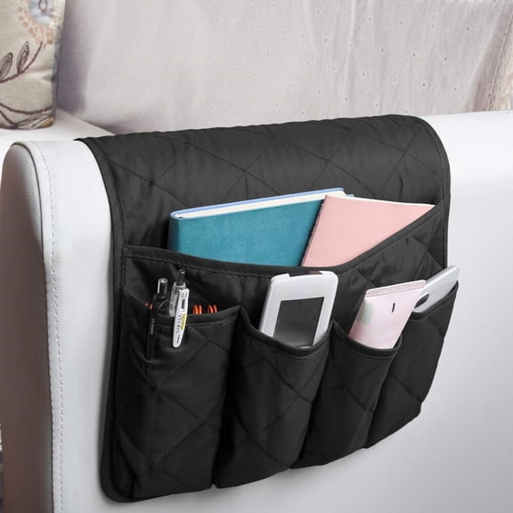 5 Pockets Remote Control Holder,Magazine Rack,Space Saver Organizer,Draped Over Sofa,Couch,Recliner Armrest