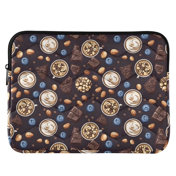 ALAZA Coffee Blueberry Chocolate Pattern Laptop Sleeve Case for 13-14 Inch Computer Cover Bag Medium