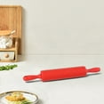 thumbnail image 2 of MYG Silicone Rolling Pin Set Non-Stick Flour Roller Baking Tool Kitchen Utensil for Dough Pastry Fondant Pizza Pasta 12 Inch Red, 2 of 10