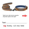 thumbnail image 2 of Custom Dog Collars Leather Personalized Pet Dog Tag Collar Leash Lead For Small Medium Large Dogs Pitbull Bulldog Pugs Beagle, 2 of 7