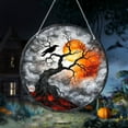 thumbnail image 5 of Uxgjfwu Halloween Window Decorations - Acrylic Hanging Ornaments with Crows & Cats for Wall Scarecrow Scene, 5 of 6