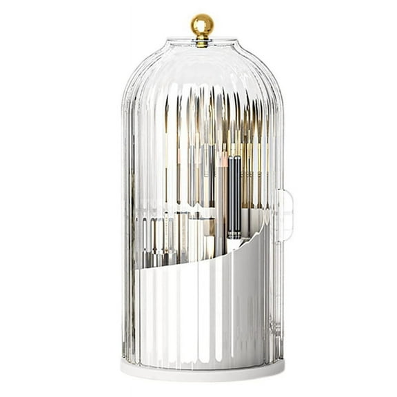 360° Rotating Makeup Brush Holder with Lid Luxury Cosmetic Organizer Lipstick Eyebrk5526