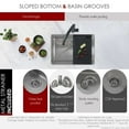 thumbnail image 3 of Stylish Dual Mount 27" Stainless Steel Single Bowl Kitchen Sink with 5 Accessories S-127W, 3 of 10
