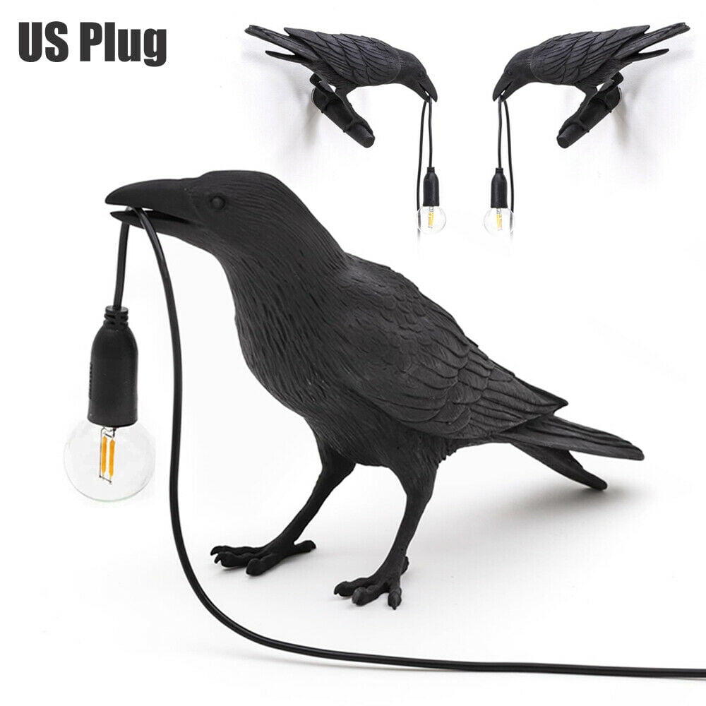Wall Light Sconce Raven Crow Lamp Nordic Sconces Home Decor Stylish Black White 