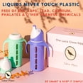 thumbnail image 2 of Tabor Place | Glass Sippy Cup for Toddlers | Mint Green | Spill-Proof | Silicone Straw | 8 oz | Liquids Never Touch Plastic, 2 of 7