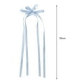 thumbnail image 6 of HUANLEDASH Girls Hair Ribbon Solid Color Anti-slip Bow-knot Double Layer Silky Hair Decoration Lightweight Women Braided Ponytail Clip Hair Accessories, 6 of 7