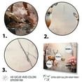 thumbnail image 3 of Designart "Deer Gentle Pink Wilderness I" Animals Metal Wall Décor Set, 3 of 5