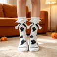 thumbnail image 2 of Halloween Hand Holding Stockings for Couples, Crew Sock Pair, Funny Halloween Party Socks, 2 of 5