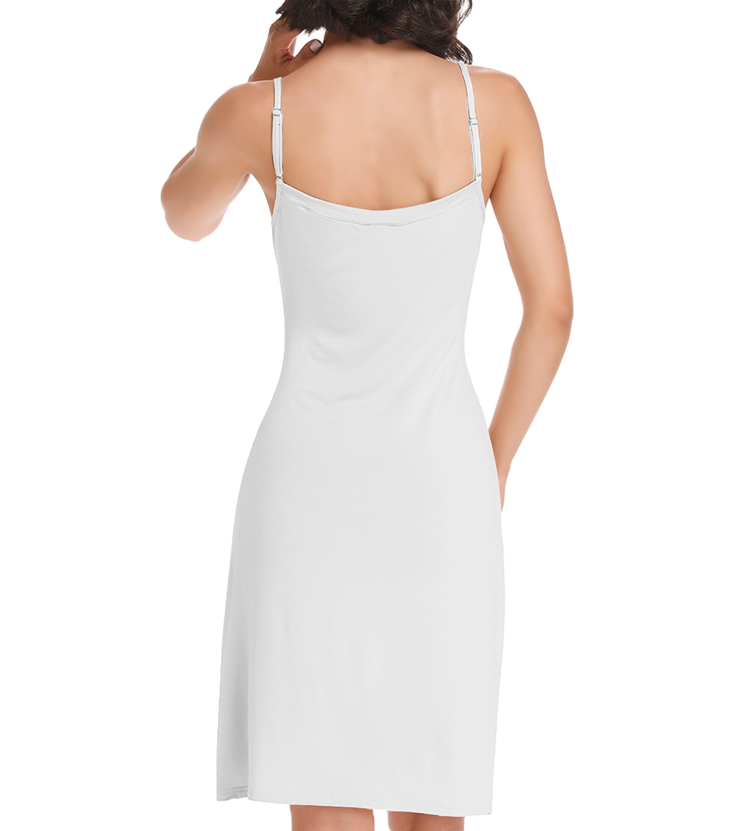 Women's Full Slip Lingerie Under Dress Spaghetti Adjustable Strap V Neck  Camisole Slips Dress Undergarment Nightwear, Nude, X-Small : Buy Online at  Best Price in KSA - Souq is now : Fashion