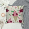 thumbnail image 2 of Leisuo Cherry Cones Pillow Covers Summer Time Pillowcase Throw Pillow Covers Decorative Square Pillow Cases Standard Size for Home Couch Sofa Bed Pillow Protector, 2 of 5