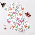 thumbnail image 4 of Wensltd Button Front Short Sleeve Pajamas Set Women Summer Collared Valentine Print Short Sleeve Top Shorts Lightweight Comfort Outfit Green, 4 of 5