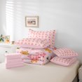 thumbnail image 6 of Manfei Xmas Boho Farm Animal Cow 7pcs Queen Bedding,Whimsical Pine Cone Bedding Comforter Set Queen,Pink Reversible, 6 of 7