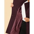 thumbnail image 6 of Allegra K Women's Stand Collar Tie Waist Winter Classic Long Trenchcoat, 6 of 7