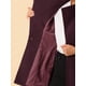thumbnail image 5 of Abrigos Largos Con Cinturón De ManLarCon Cuello Alto Elegante De Invierno PaMujer rojo púrpuoscuro S, 5 of 5