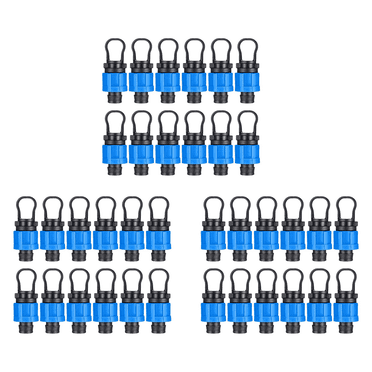 36 Pcs Drip Irrigation Tubing End Cap Plug 1/2 Inch Universal End Cap Fitting, Compatible with 16-17mm Drip Tape Tubing