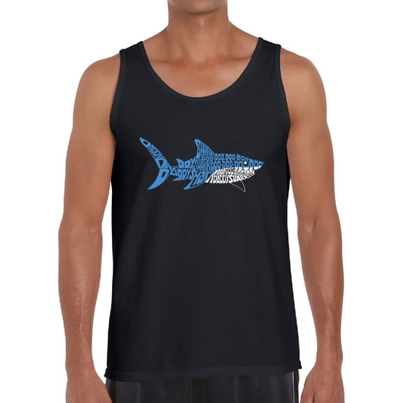 Men's Word Art Tank Top - Daddy Shark