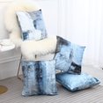 thumbnail image 5 of Blue Throw Pillow Cover,Pack of 4 Soft Velvet Decorative Cushion Cover for Sofa Bedroom Living Room (18X18 inch,Blue), 5 of 6