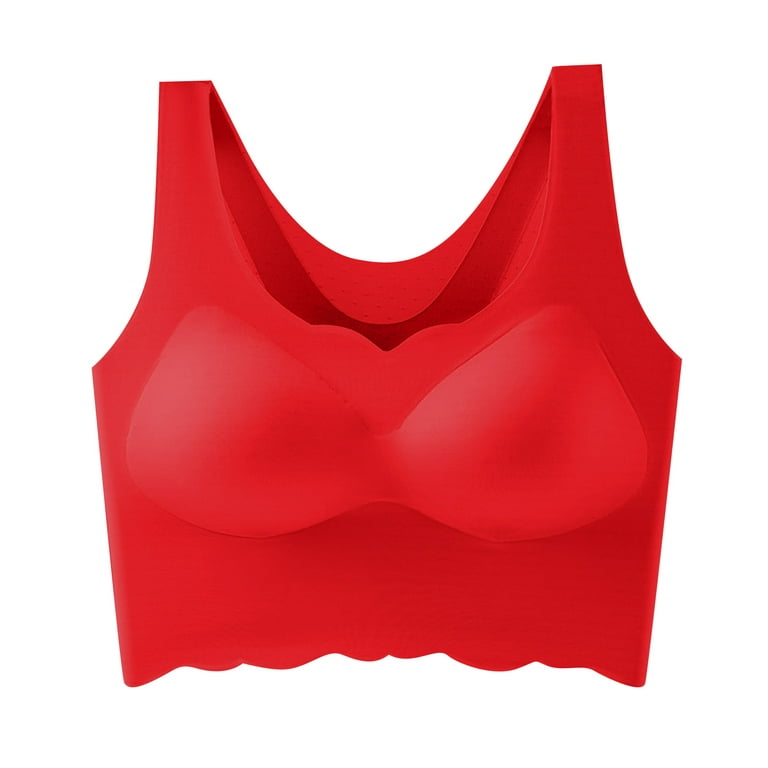 PEASKJP Sports Bras Period Underwear for Women Womens Comfortable  Breathable Bra Without Steel Ring Push Up Underwear C 4X-L 