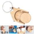 thumbnail image 3 of Token Keychain Ring Bamboo Carving Rings Friend Personal Item Shopping Tokens 12 Pcs, 3 of 6