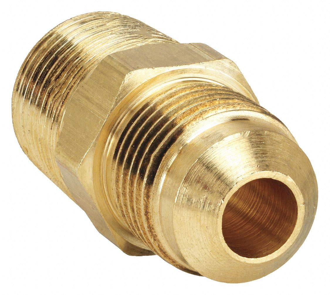 Parker Hannifin 48F-4-4 Brass Male Connector, 45 Degree Flare