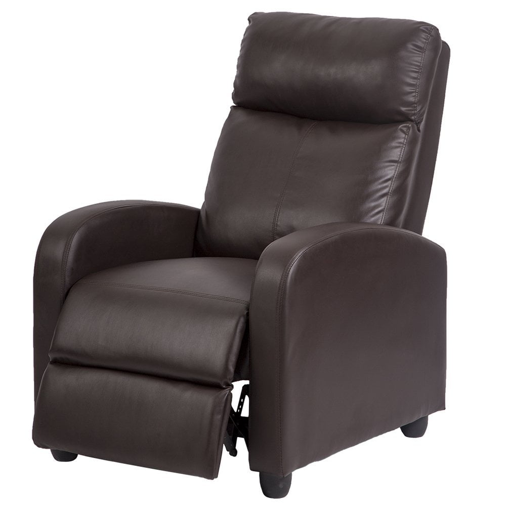 black modern leather chaise couch single recliner chair sofa furniture 87