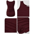 thumbnail image 5 of Yawrut Maternity 4-Piece Tank Tops Sleeveless Ruched Basic Tops Maternity Shirt Vest Mama Clothes, 5 of 8