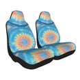 thumbnail image 3 of Car Seat Covers Are Protected From Dust And Spillage And Elastic Straps Are Easy To Install For Easy Car Suv Truck Delivery Aliceblue Tie-Dye Background Rainbow Colors 1, 3 of 8