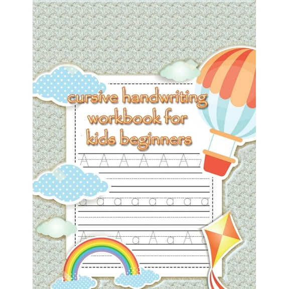cursive handwriting workbook for kids beginners: tracing letters and coloring animals book for Preschoolers
