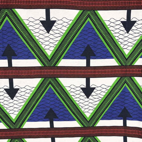 African Print Fabric Cotton Ankara 44 Inches Sold By The Yard (90169-1)