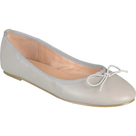 

Women s Journee Collection Vika2 Ballet Flat Grey Faux Leather 11 M