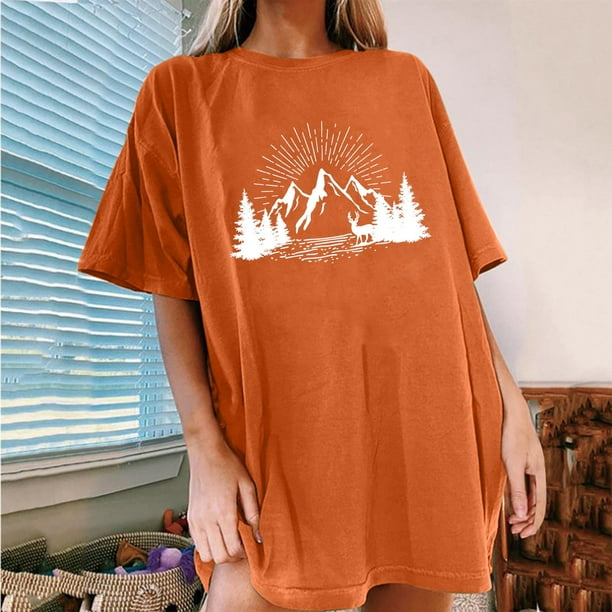 Aligament T Shirts For Women Casual Plus Size Shirt Top Short
