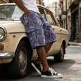 thumbnail image 5 of Mens Athletic Shorts High Waist Drawstring Cargo Shorts Summer Soft Baggy Stretch Workout Shorts, M, 5 of 7