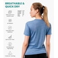 thumbnail image 3 of 𝗕𝗥𝗘𝗔𝗧𝗛𝗔𝗕𝗟𝗘 Women’s Merino Wool Short Sleeve T-Shirt with  Included Hiking Socks - Merino.tech, 3 of 10