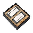 thumbnail image 3 of TFixol LP Chrome Double Pickups avec Hauteur Réglable, Base en Cuivre et Couvercle en Métal pour Guitares Électriques - Comprend 8 Vis de Montage, Cou 18K et Résistance de Pont 19K, 3 of 7